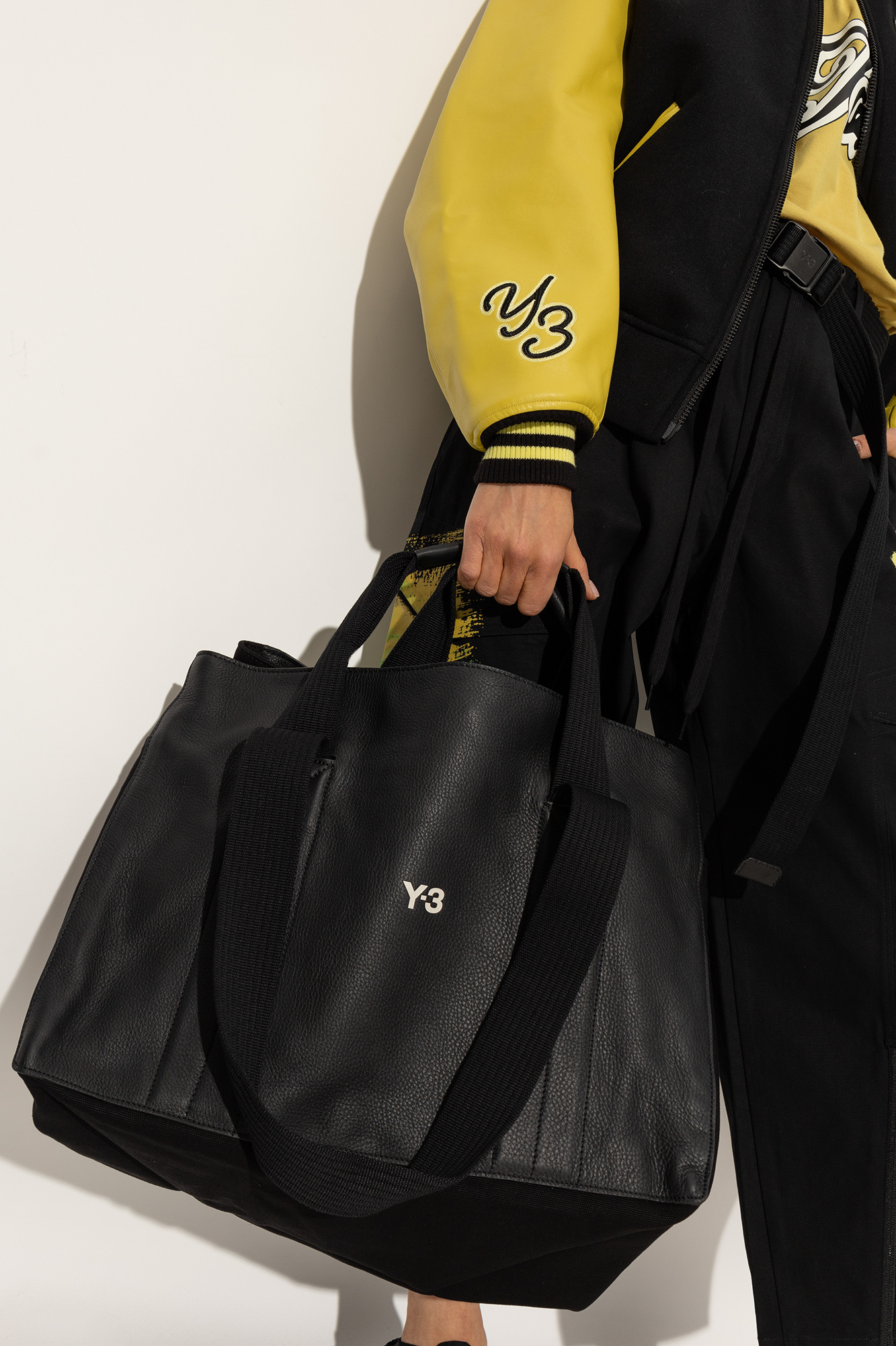 Black Shopper bag with logo Y - 3 Yohji Yamamoto - recycled